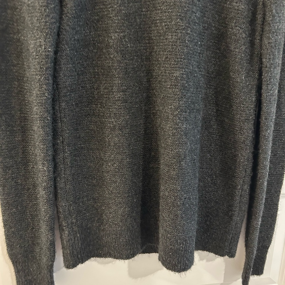J Crew Alpaca Blend Ruffle Neck Sweater Gray Size S - Picture 5 of 13
